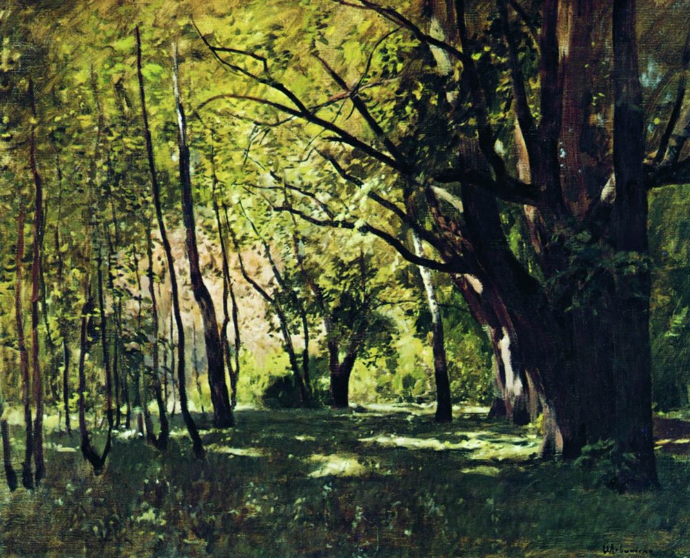 列维坦的桦树林图片
